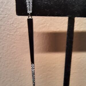 Lisa Robertson Elegant Black and Silver Drop Earrings
